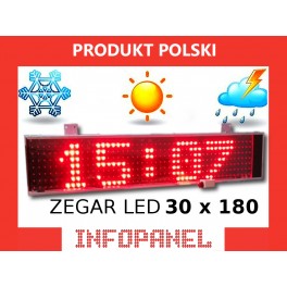 ZEGAR LED 30X180